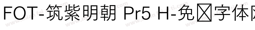 FOT-筑紫明朝 Pr5 H字体转换